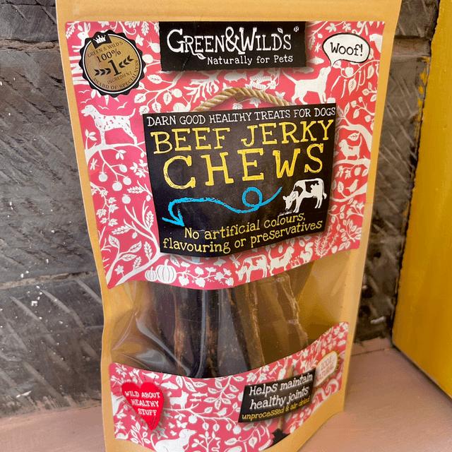 Green & Wild’s Beef Jerky Chews 100g