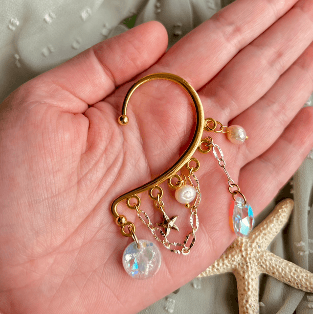 Iridescent Mermaid Ear Cuff