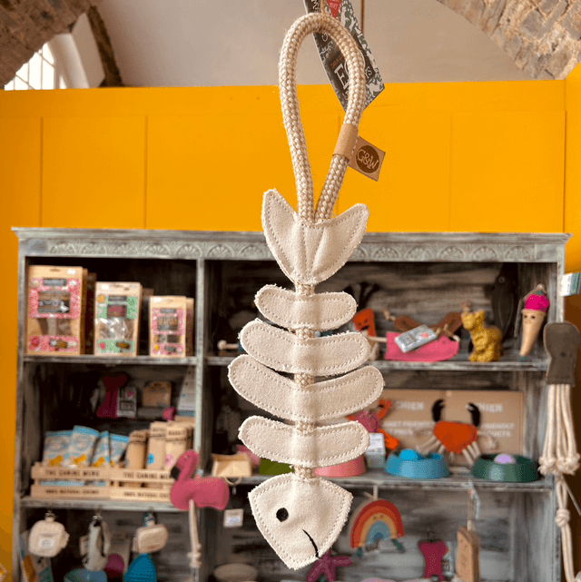 Green & Wild's Thin Lizzie the Bonefish Eco Dog Toy