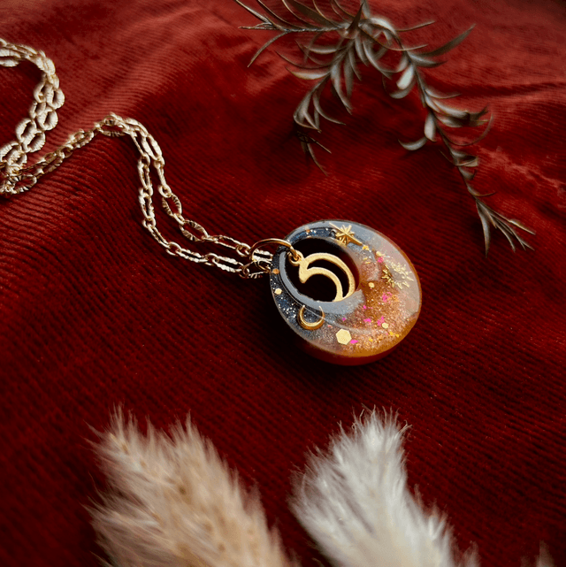Celestial Moon Pendant Necklace