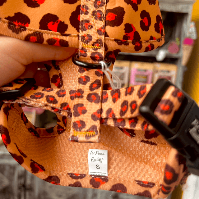 Pet Pooch Boutique Spiced Honey Leopard Dog Harness - Small