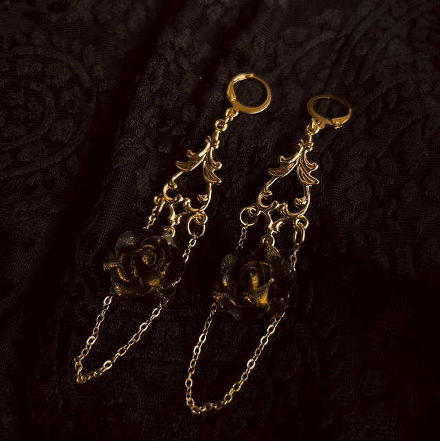 Rose chandelier Earrings