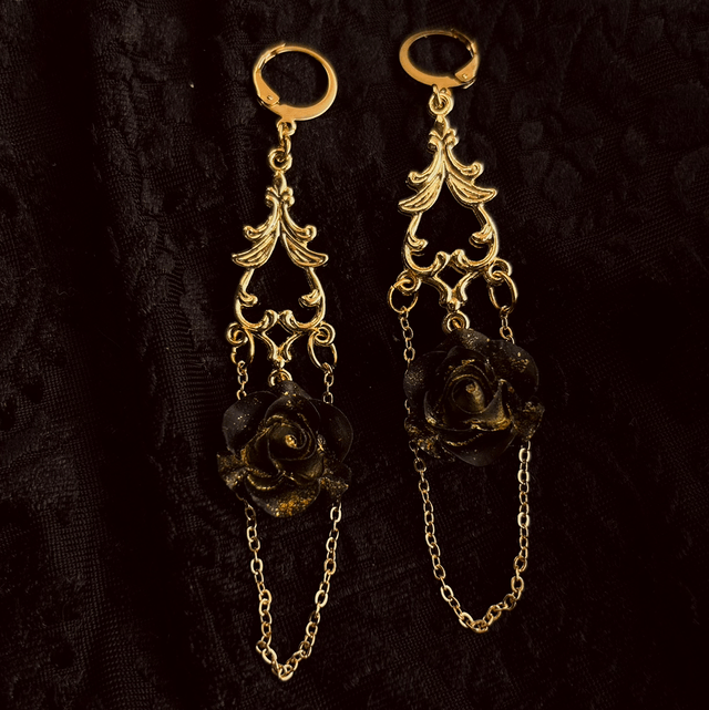 Rose chandelier Earrings
