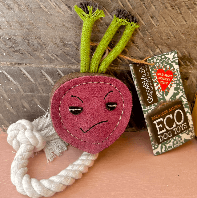 Green & Wild's Ruby the Radish, Eco Dog Toy