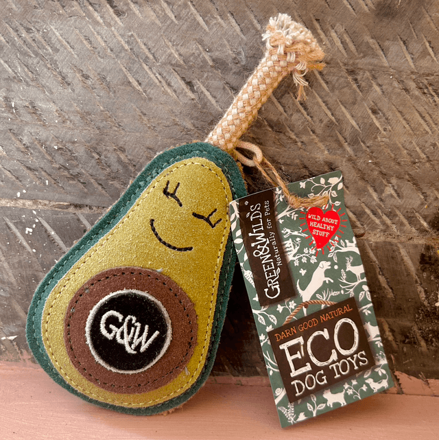 Green & Wild's Audrey the Avocado, Eco Dog Toy