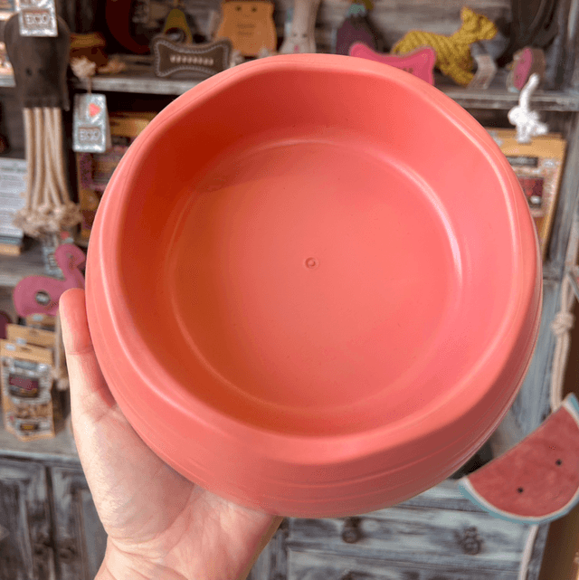Ochien Recycled Ocean Plastic Dog Bowl - Coral Pink