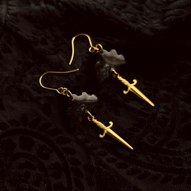Cloud and Dagger Earrings 