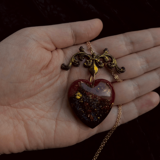 Large Baroque Heart Necklace