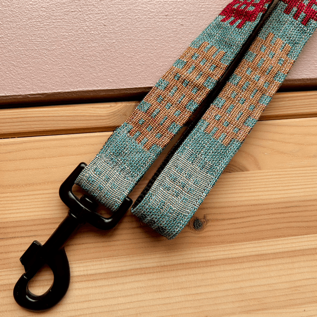 Moose & Co Welsh Tapestry Blanket Design Dog Lead - Teal Rainbow 