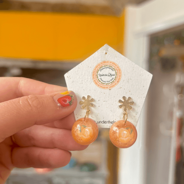 Orange Fruit Earrings