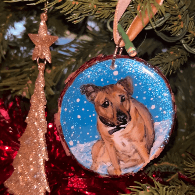 PRE ORDER - Custom Pet Portrait Christmas Decoration 