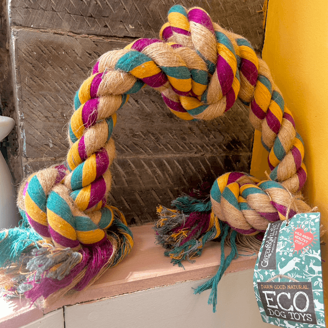 Green & Wild's Big Rope 3 Knot, Eco Dog Toy