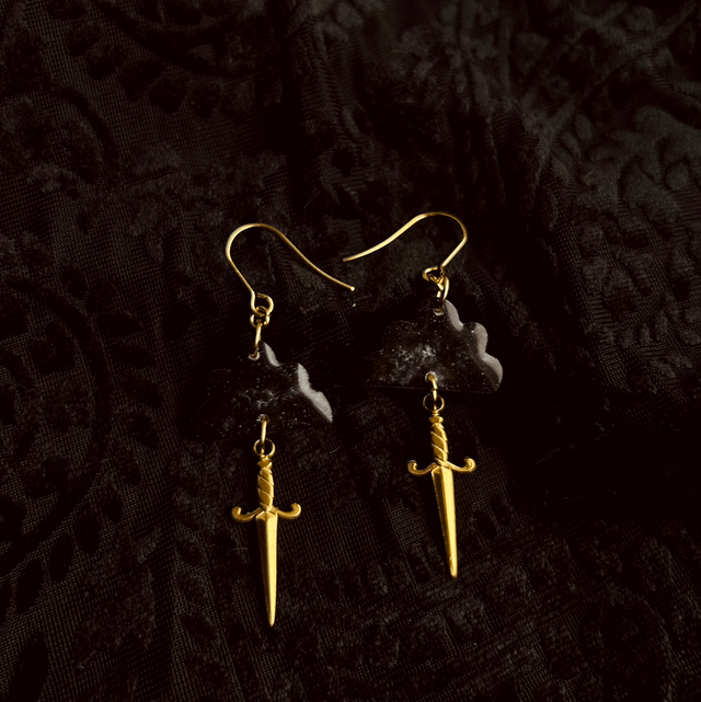 Cloud and Dagger Earrings 