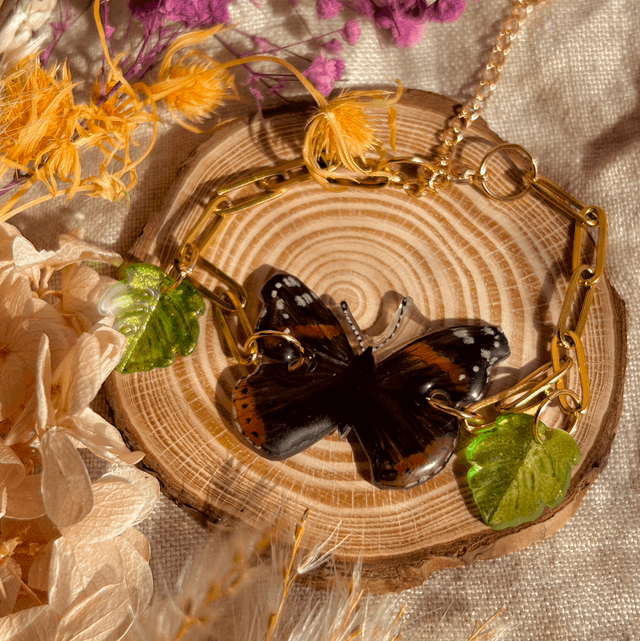 Red Admiral Butterfly Bracelet 