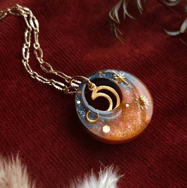 Celestial Moon Pendant Necklace