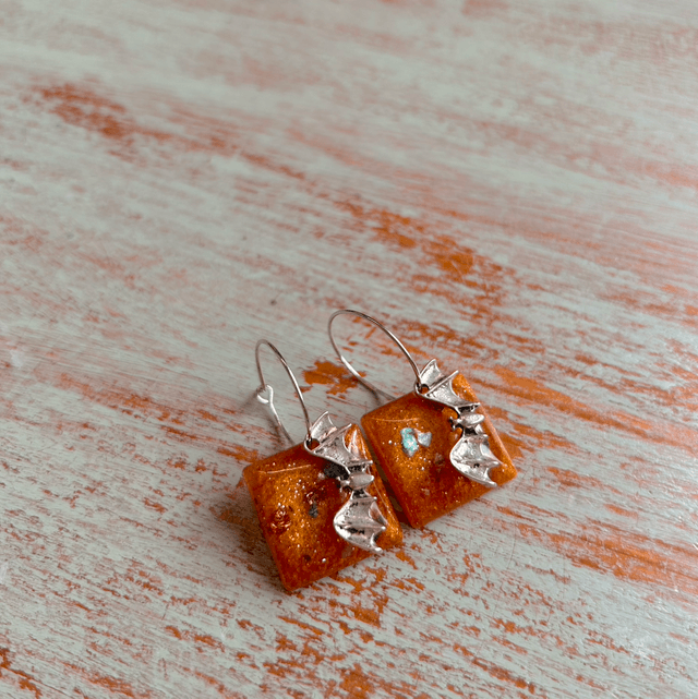 Bat Hoop Earrings