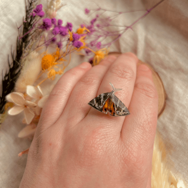 Jersey Tiger Moth Ring - Adjustable