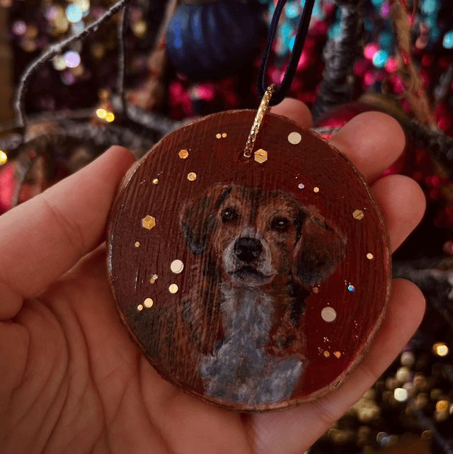 PRE ORDER - Custom Pet Portrait Christmas Decoration 