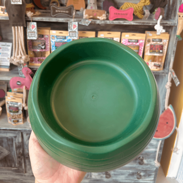 Ochien Plastic Dog Bowl - Forest Green