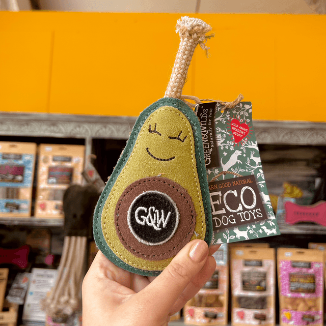 Green & Wild's Audrey the Avocado, Eco Dog Toy