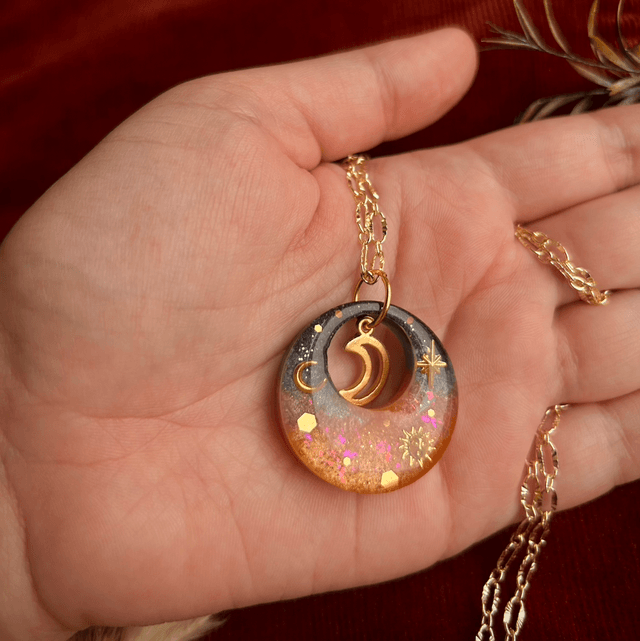 Celestial Moon Pendant Necklace