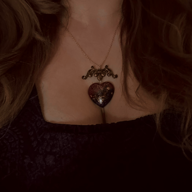 Large Baroque Heart Necklace