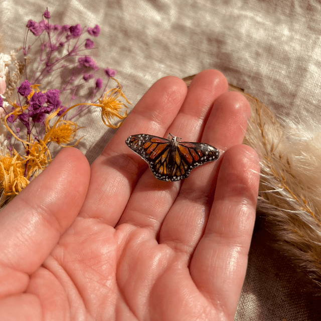 Monarch Butterfly Pin Badge