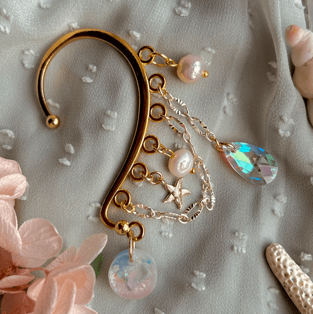 Iridescent Mermaid Ear Cuff