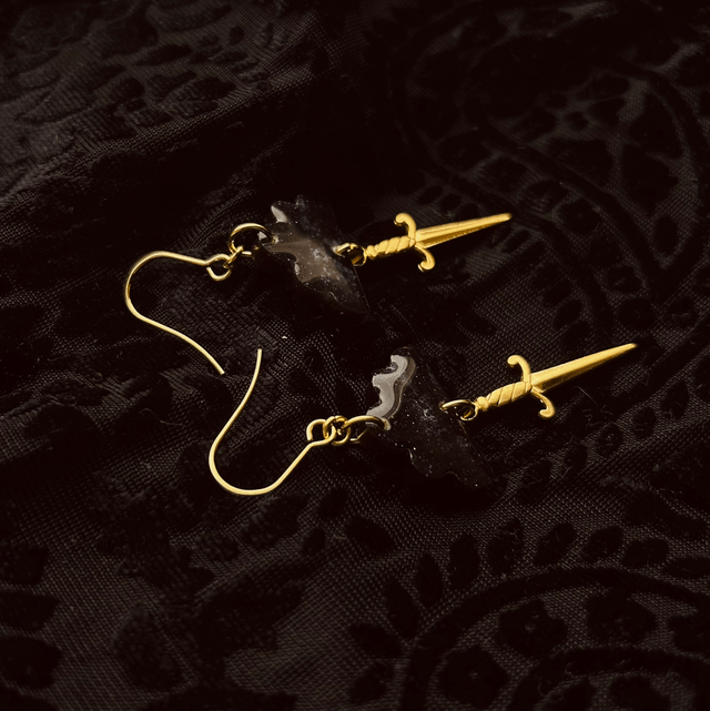 Cloud and Dagger Earrings 