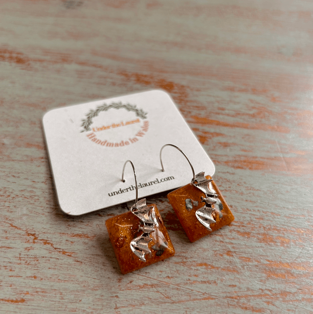 Bat Hoop Earrings