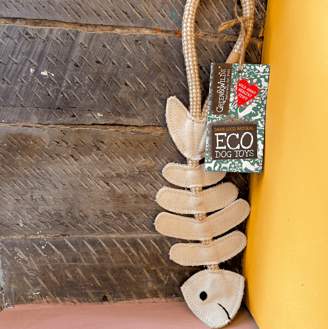 Green & Wild's Thin Lizzie the Bonefish Eco Dog Toy