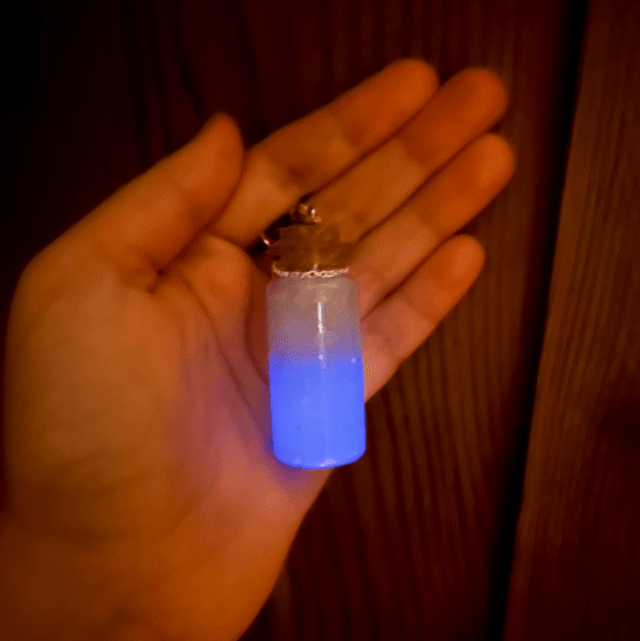 Potion Bottle Statement Necklace - Glow in the Dark