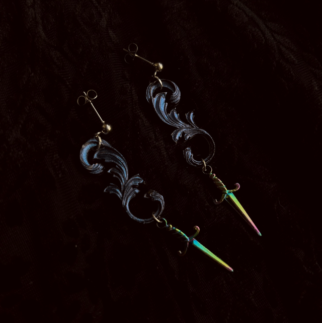 Baroque Dagger Earrings