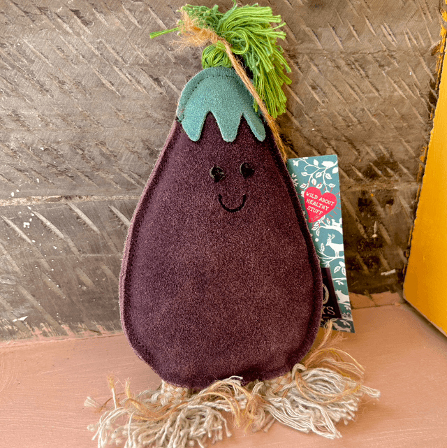 Green & Wild's Austin the Aubergine, Eco Dog Toy