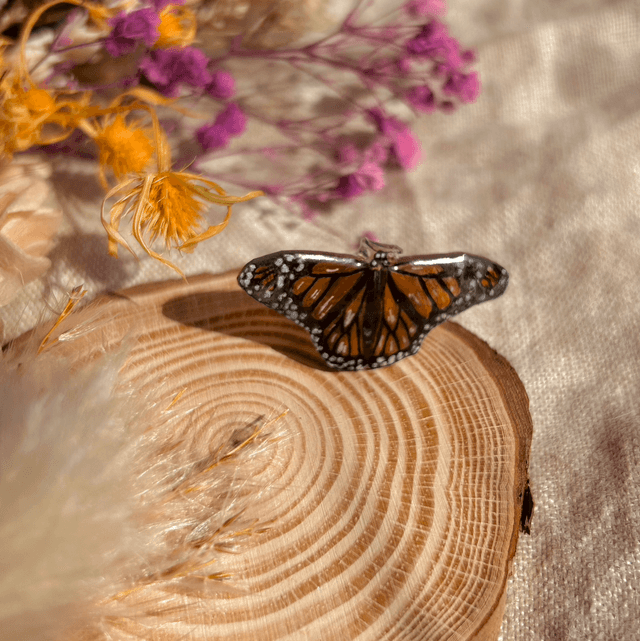 Monarch Butterfly Pin Badge