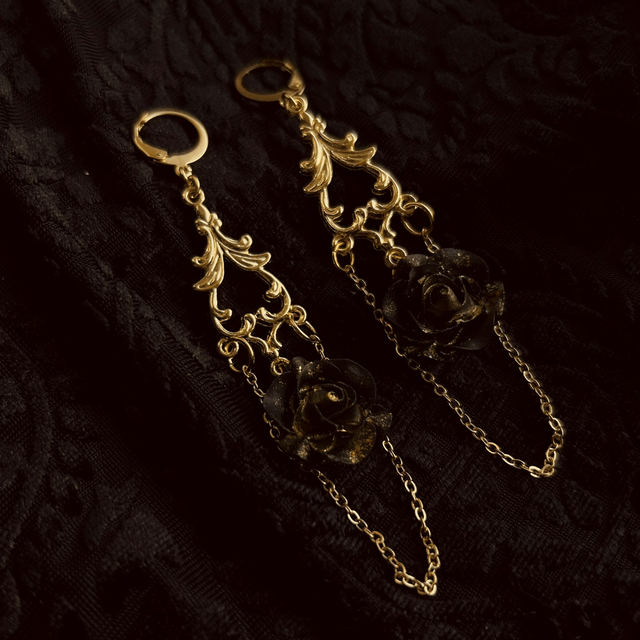 Rose chandelier Earrings