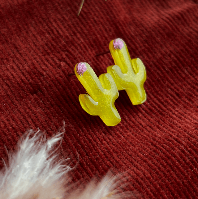 Cactus Flower Stud Earrings