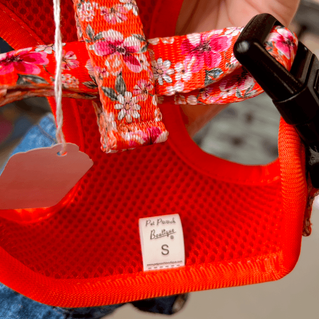 Pet Pooch Boutique Sweet Marmalade Blossom Floral Dog Harness - Small