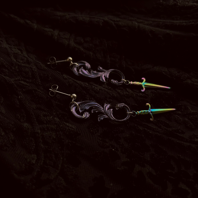 Baroque Dagger Earrings