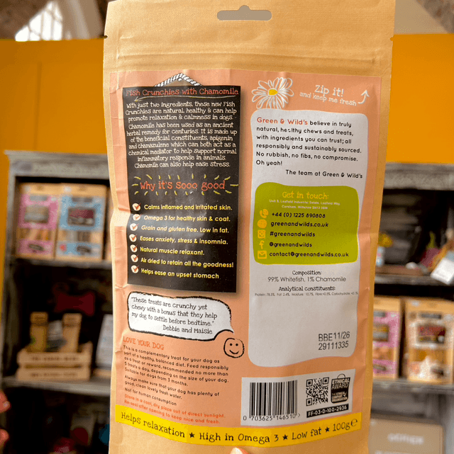 Green & Wild’s Fish Crunchies with Chamomile 100g