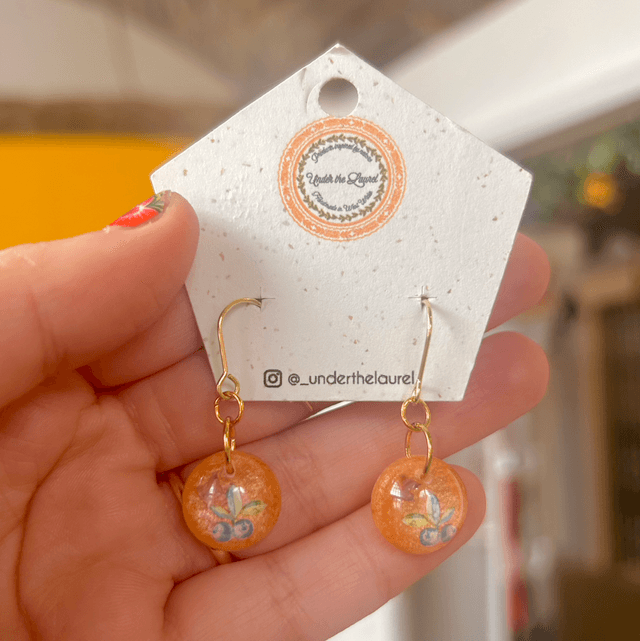 Blueberry and Butterfly Earrings