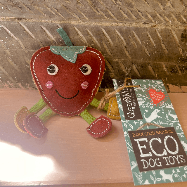 Green & Wild's Steve the Strawberry, Eco Cat & Dog Toy