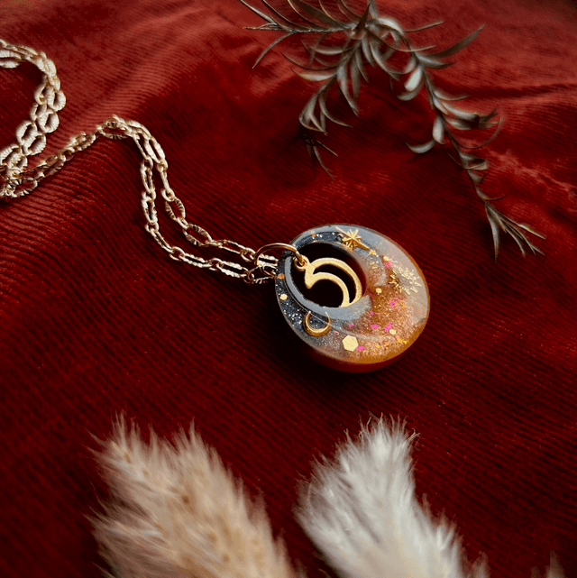 Celestial Moon Pendant Necklace