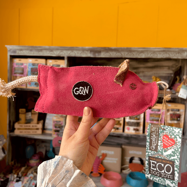 Green &amp; Wild&#039;s Peggy the Pig, Eco Dog Toy