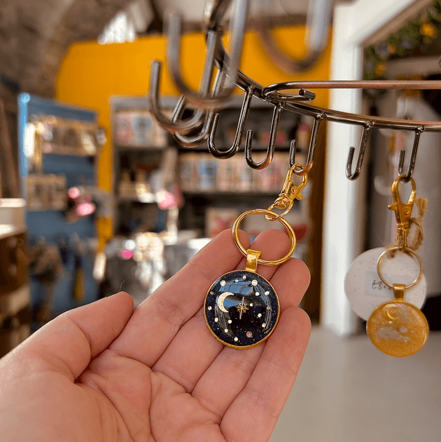 Dark Celestial Key Ring - Gold