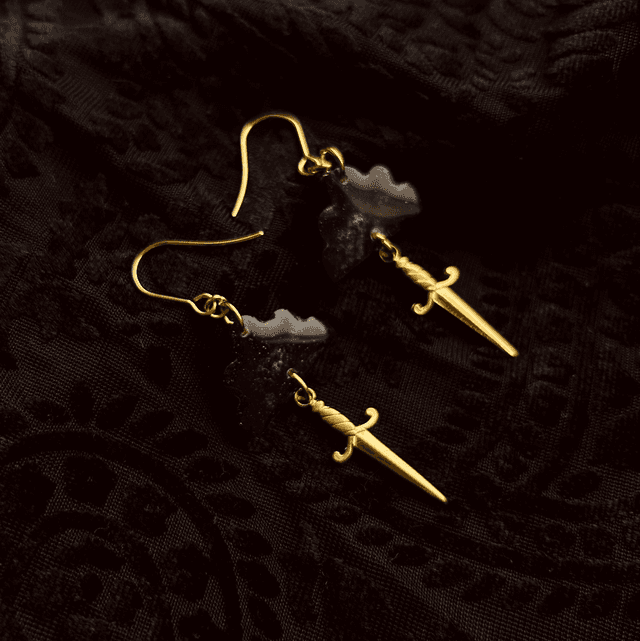 Cloud and Dagger Earrings 