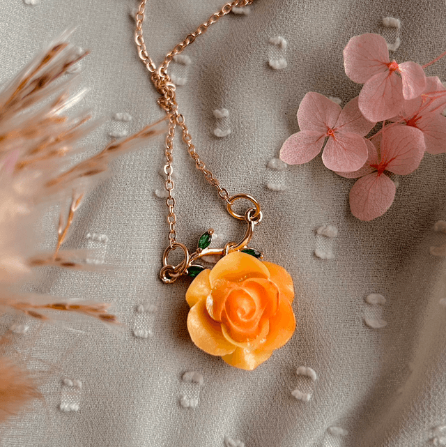 Yellow Rose Necklace