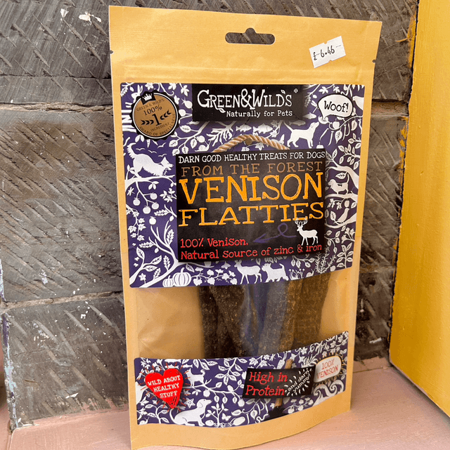 Green &amp; Wild&#039;s Venison Flatties 100g