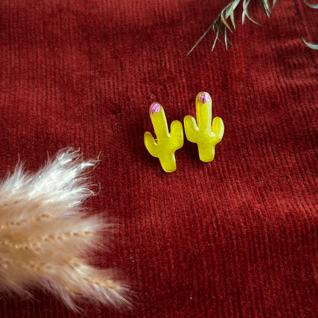 Cactus Flower Stud Earrings