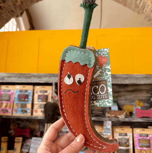 Green &amp; Wild&#039;s Chad the Red Hot Chilli Pepper, Eco Dog Toy